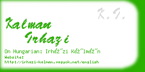 kalman irhazi business card